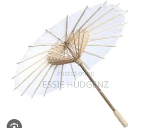 White Decorative Paper Parasol Umbrell