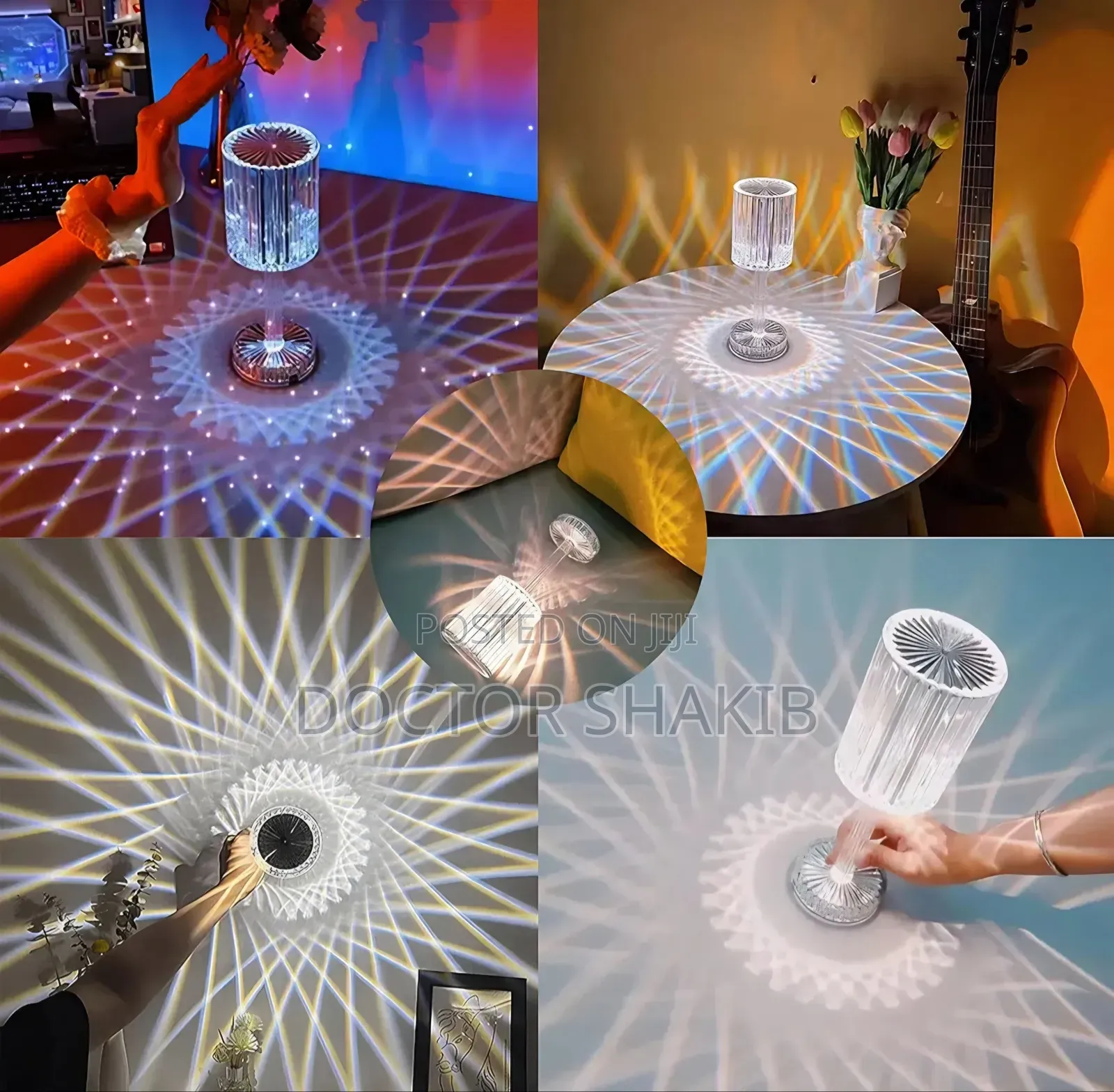 Rechargeable Acrylic Crystal Table Lamps