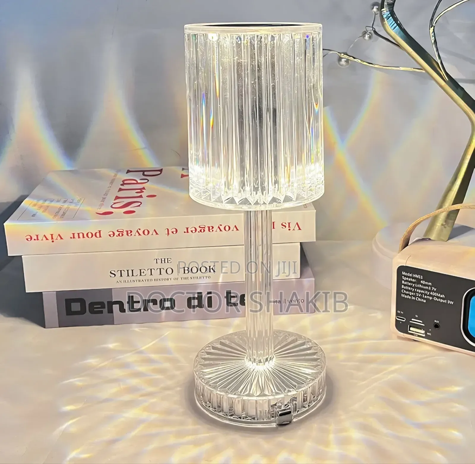 Rechargeable Acrylic Crystal Table Lamps