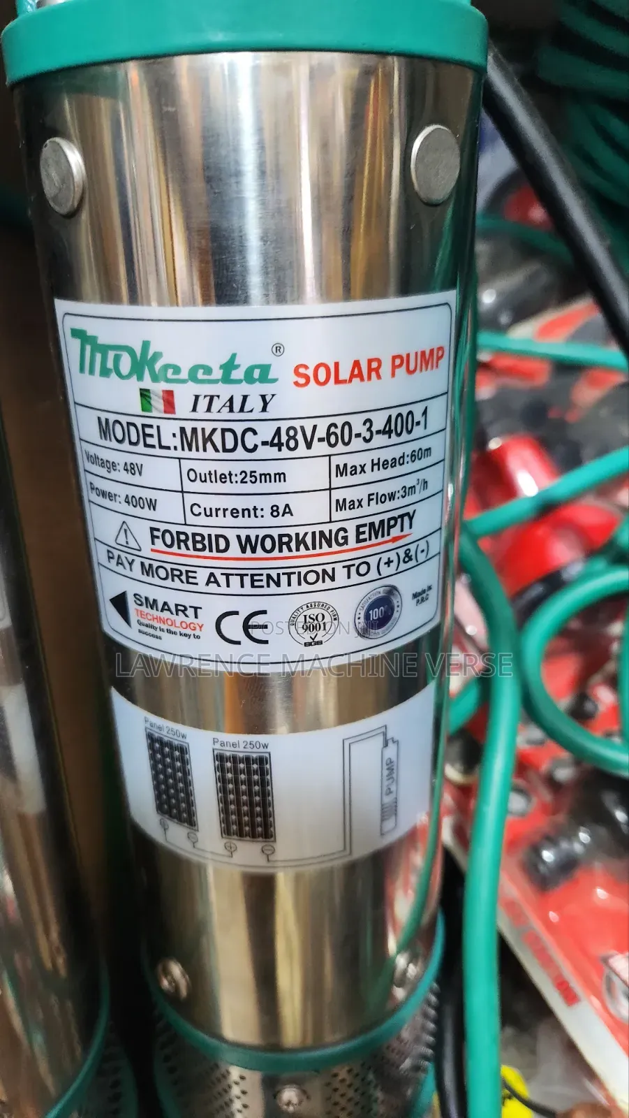 Solar Water. Pump 60m 48v 400 Watts