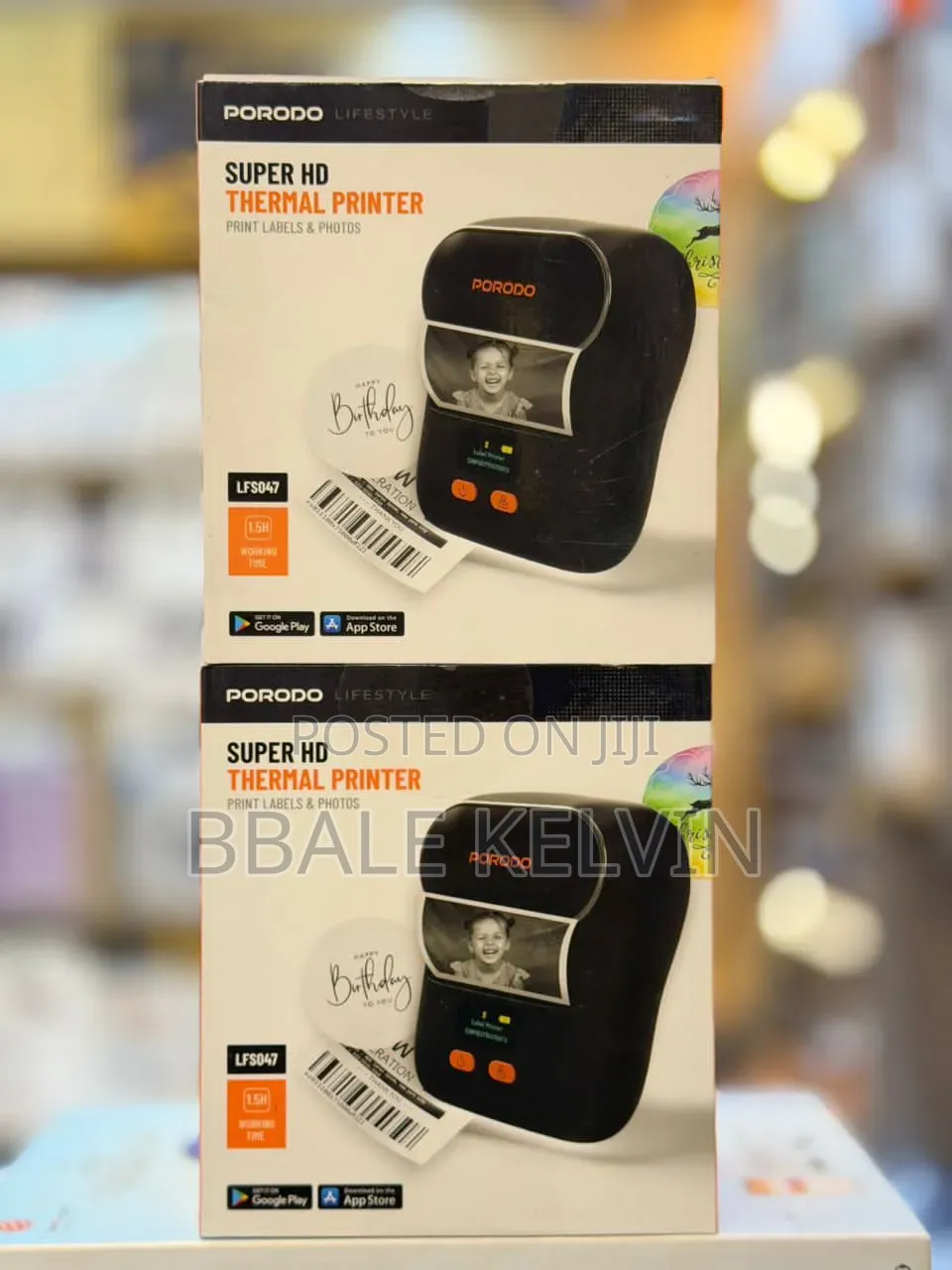 Porodo Super Hd Thermal Printer 58mm Label Printer With Bluetooth