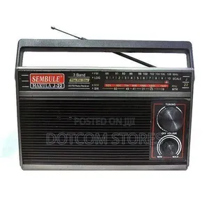 Sembule Makula J-21 Black Portable 3-Band Radio.