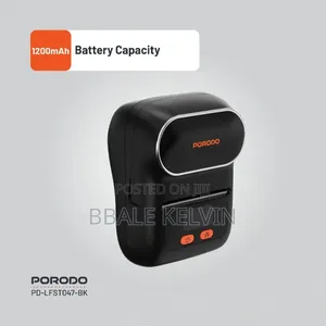 Porodo Super Hd Thermal Printer 58mm Label Printer With Bluetooth