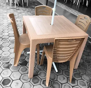 Patio Dining Plastic Table and Chairs