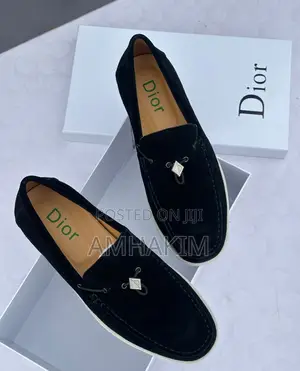 New Men's Dior Suede Low Rubber Sole Loafers in Stock