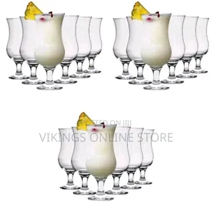 Bistro 6 Pieces of Juice Cocktail Glasses Mugs- Colorless