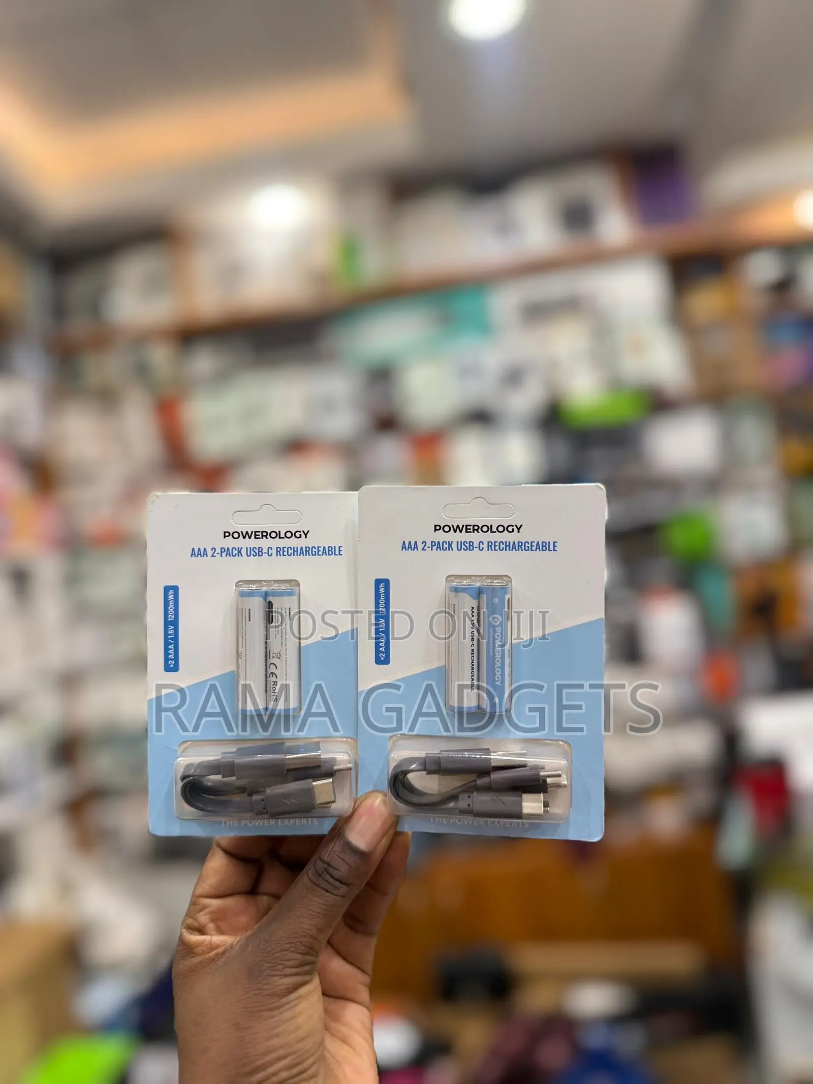 Powerology Aaa Usb-C Rechargeable Batteries.