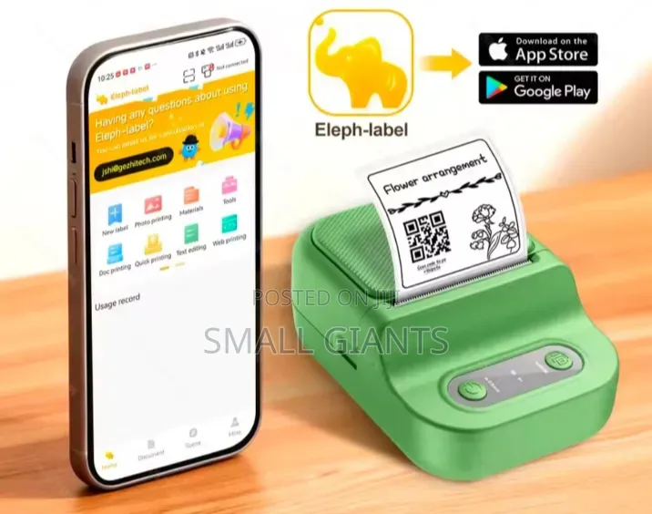 JBQ Pinnacle Mini Portable Label Printer