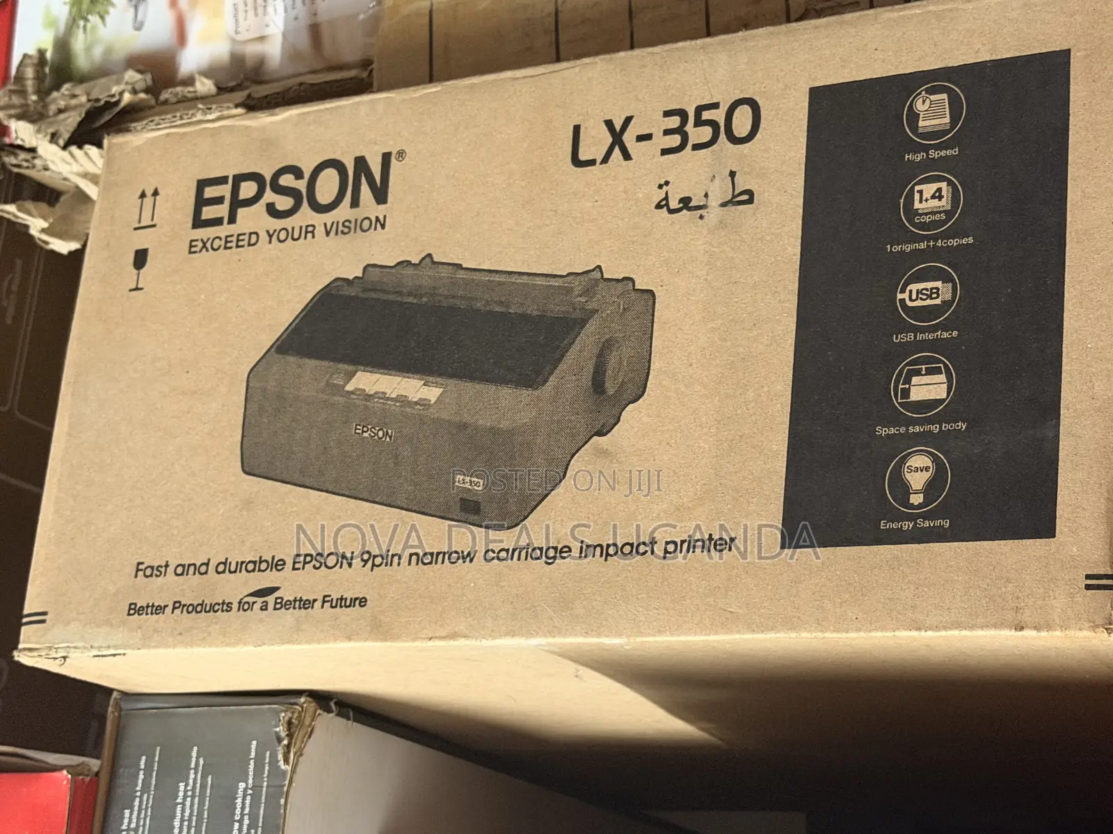 Epson Lx-350 Dot Matrix 9-Pin Printer Wired Office Printer Black