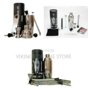 Cocktail Shaker Set, 8 Piece Bartender Drink Mixing Kit-Silver