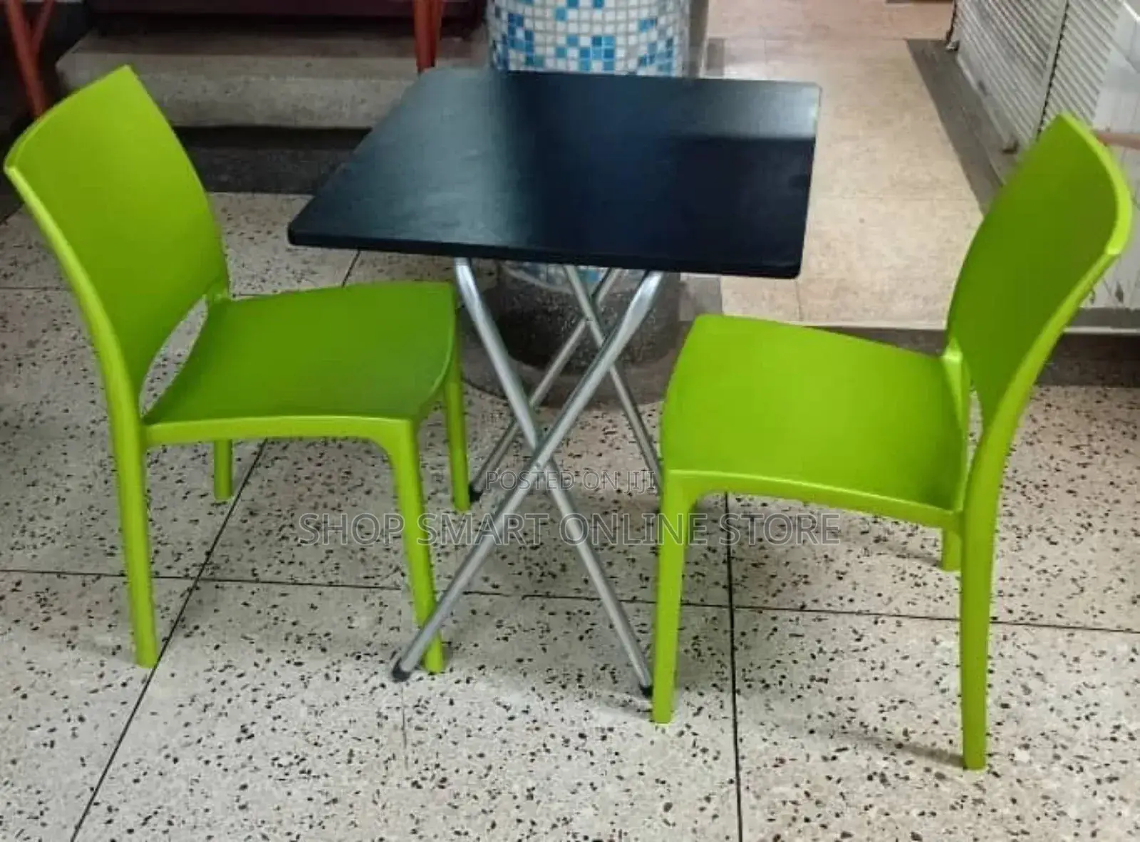 Dining Foldable Table and Plastic Chairs