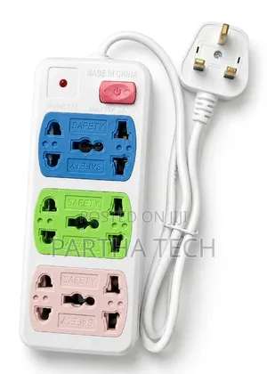 Extension With 3 Universal Outlets + Switch Uk Plug
