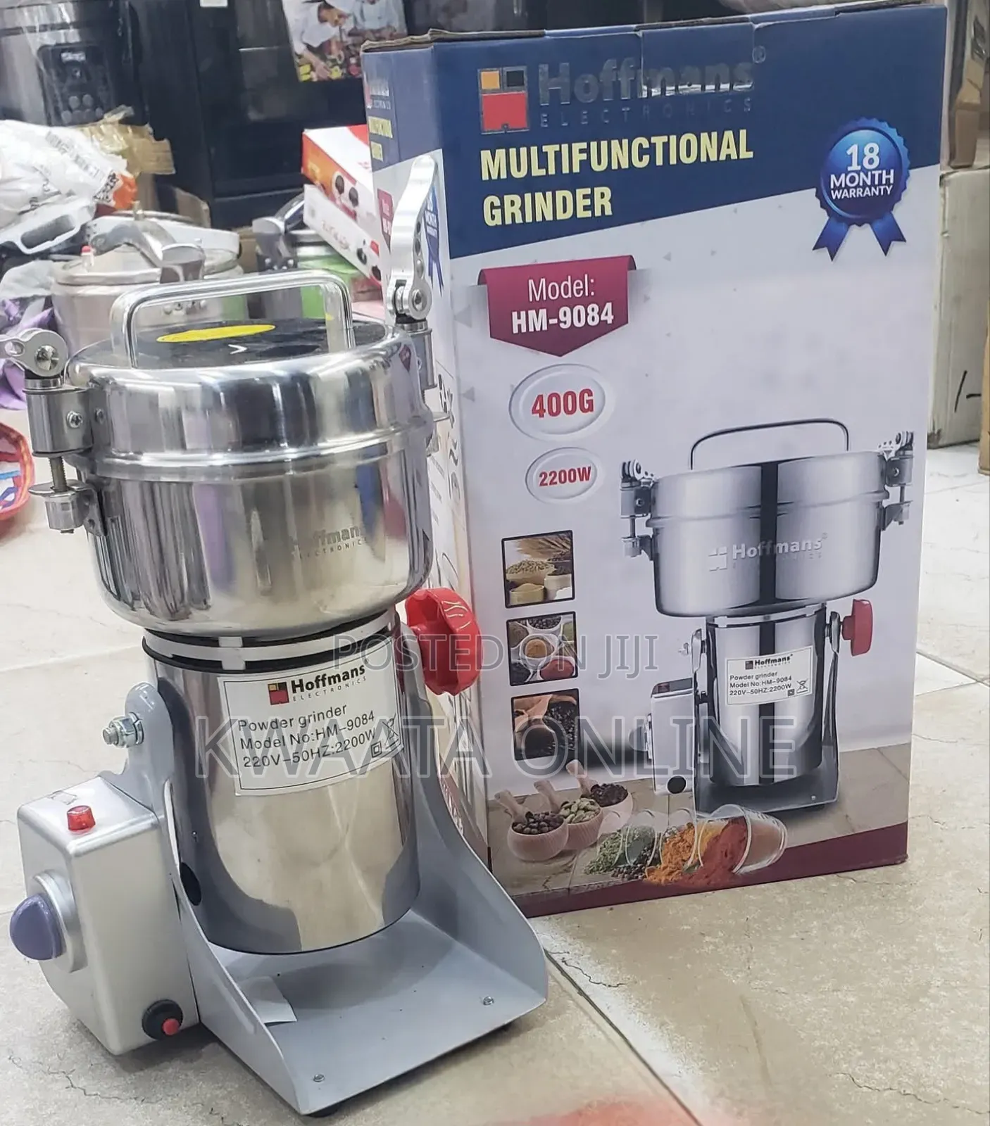500g Hoffman 2500w Electric High-Speed Multifunctional Grinder Hm-9085