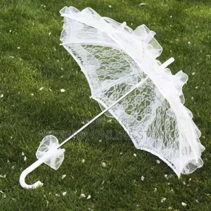 White Lace Wedding Umbrella Parasol