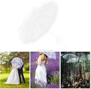 White Lace Wedding Umbrella Parasol