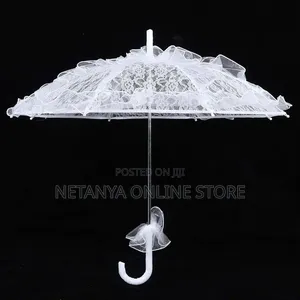 White Lace Wedding Umbrella Parasol