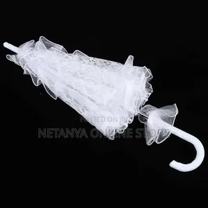 White Lace Wedding Umbrella Parasol