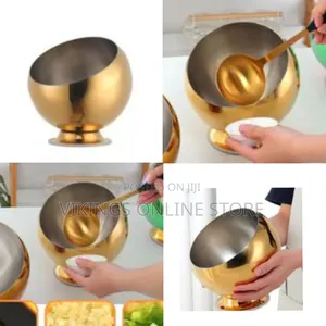 Seasoning Container Storage Bowl Party Kitchen Commercial Ice Jar-Gold