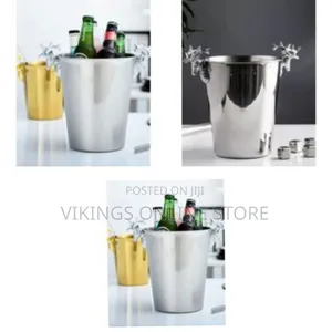5l Champagne Wine Ice Bucket Stainless Steel With Deer Head Handles