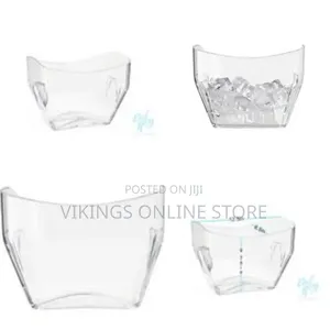Acrylic Clear Beverage Ice Bucket Tub 12.5x 8.5 X 9.75 Inch for Wines