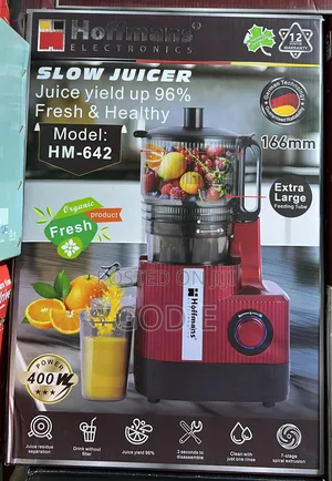 Hoffmans Electronics Hm-642 Slow Juicer With A 400w Motor.