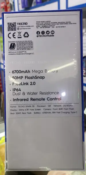 New Tecno Spark 50 128 GB Black
