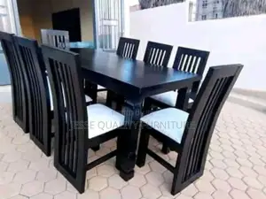 Wooden Black Six Seater Dining