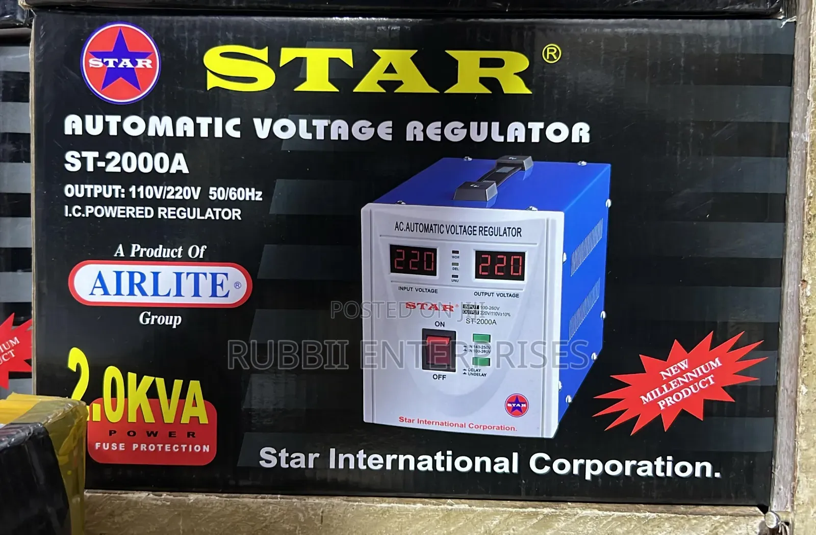 Air Star 2000 Watts Regulator / Stablizer