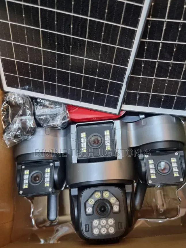 4lens-Solar-Powered Security Camera With 2 Solar Panels