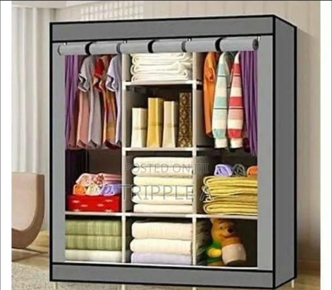 Metallic Frame Wardrobe ( 3 Colums)