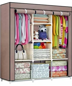 Generic Strong Portable Metallic 3 Colum Wardrobe
