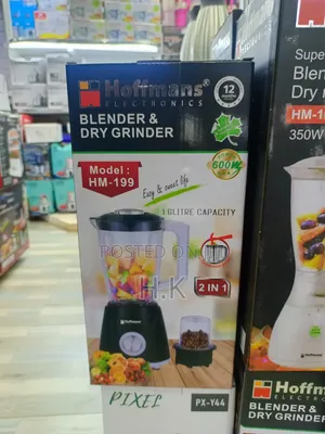 Hoffmans Hm-199 Blender Dry Grinder, a 2-in-1 Kitchen Appliance.