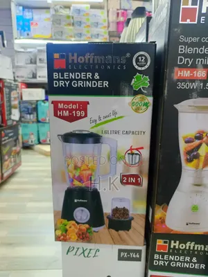 Hoffmans Hm-199 Blender Dry Grinder, a 2-in-1 Kitchen Appliance.