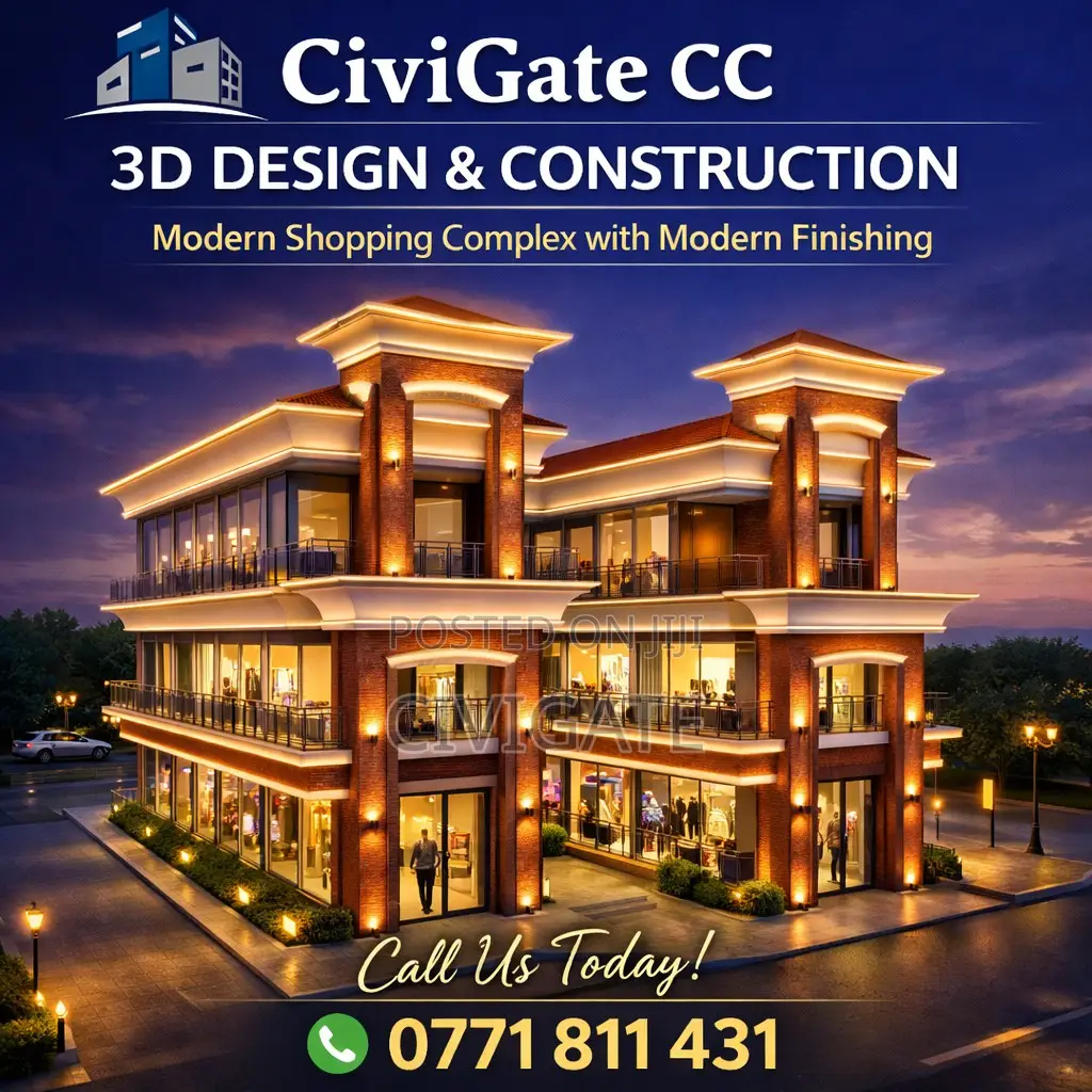 Modern Shopping Complex — 3d Design + Construction Package”