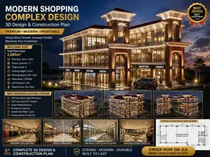 Modern Shopping Complex — 3d Design + Construction Package”