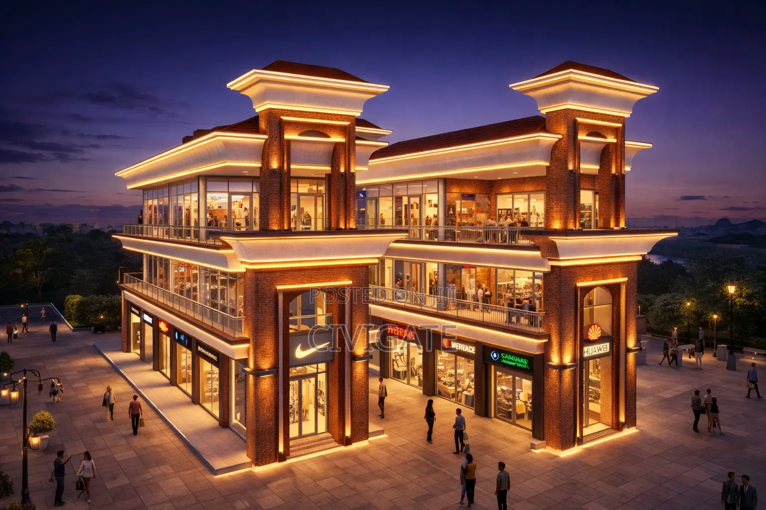 Modern Shopping Complex — 3d Design + Construction Package”