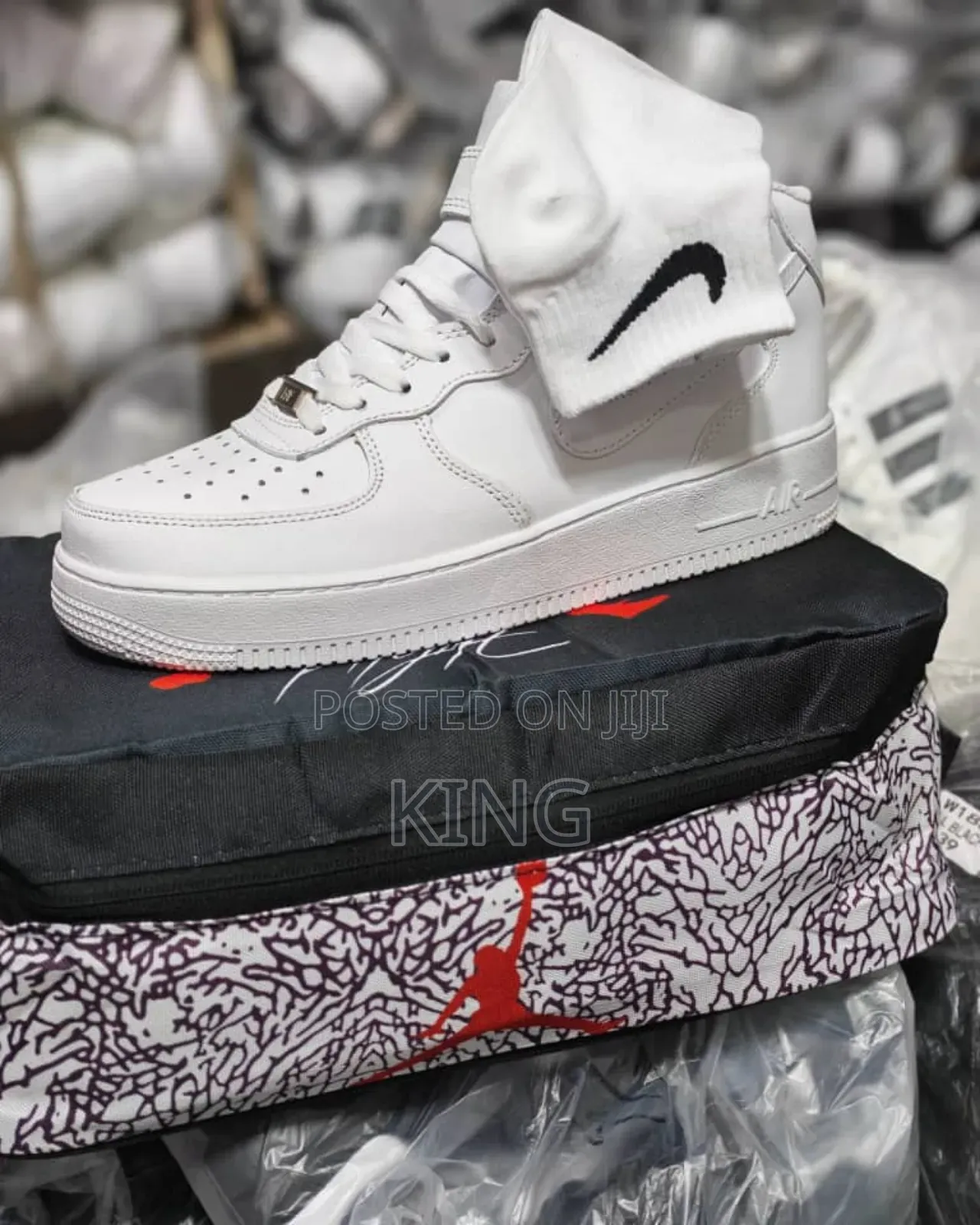 Nike Air Force White High-Top Sneakers