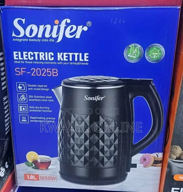 1.8l Sonifer 1850w Double Layer Electric Kettle Percolator Sf-2025b