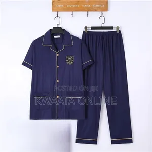 Unisex Pyjamas Set Pure Cotton Sleepwear Top Pants Loungewear