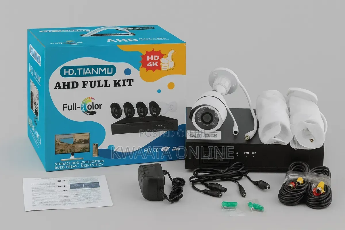 Full Kit Video Surveillance DVR 4full CCTV Ahd Cameras(1tb Disk)