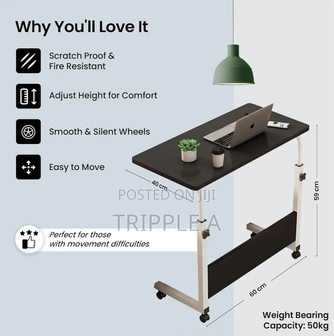 Laptop Trolley on Mobile Bed Table