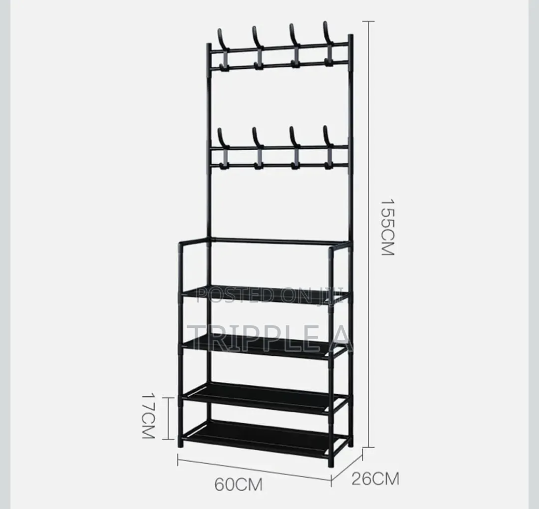 Unique Coat Rack Shoe Rack Hall Tree 3 in 1