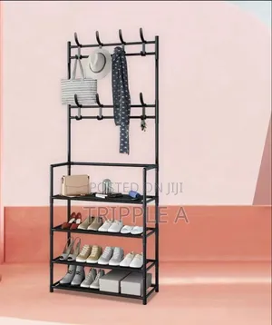 Carbon Steel 5 Tier Hat Coat Stand