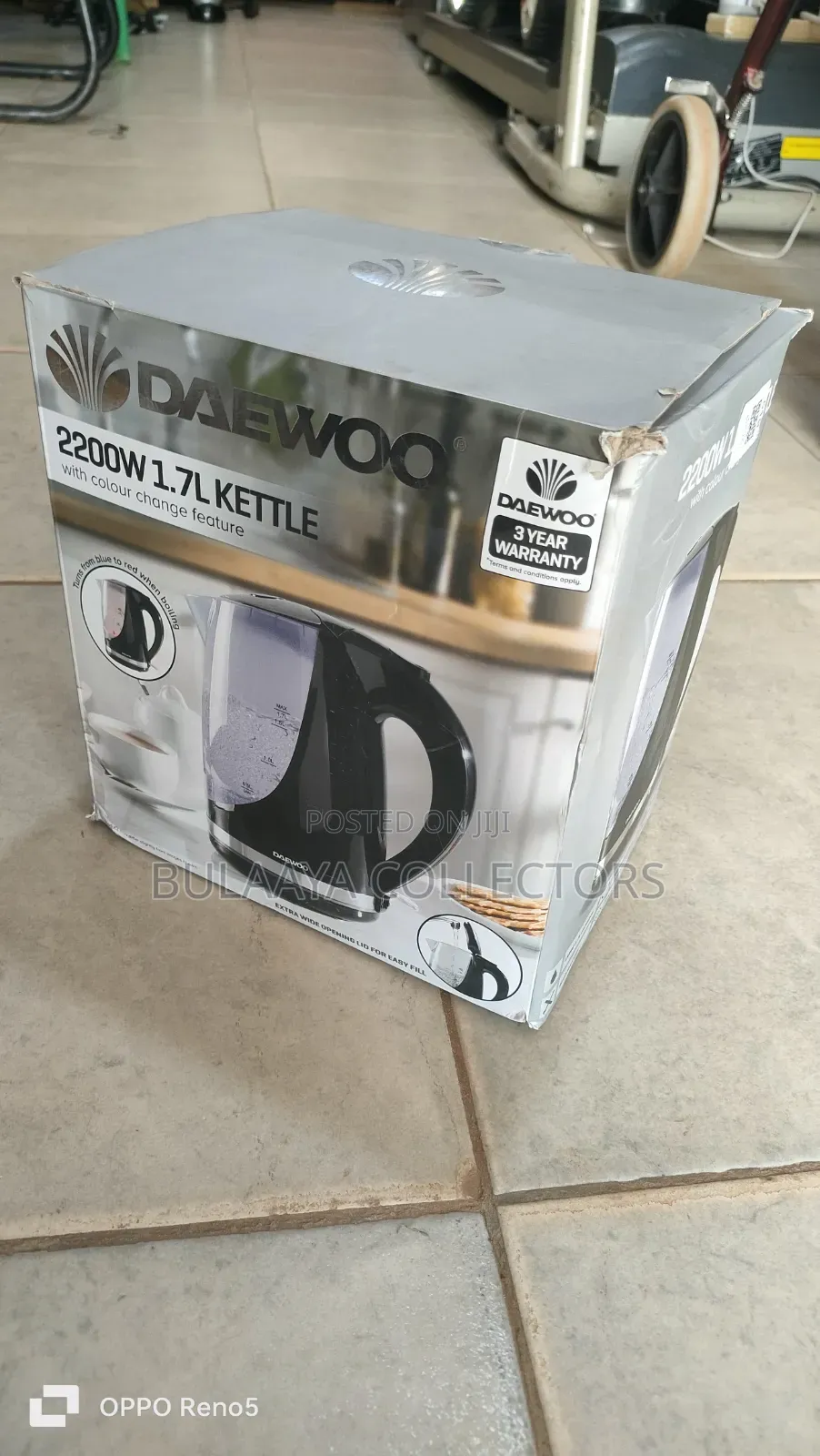 Uk Used Daewoo 2200w 1.7l Electric Kettle in Black.