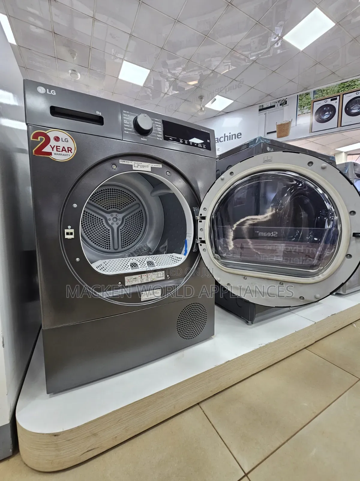 8kg Lgfront Load Washing Machine, 2yrs Wrty - Black