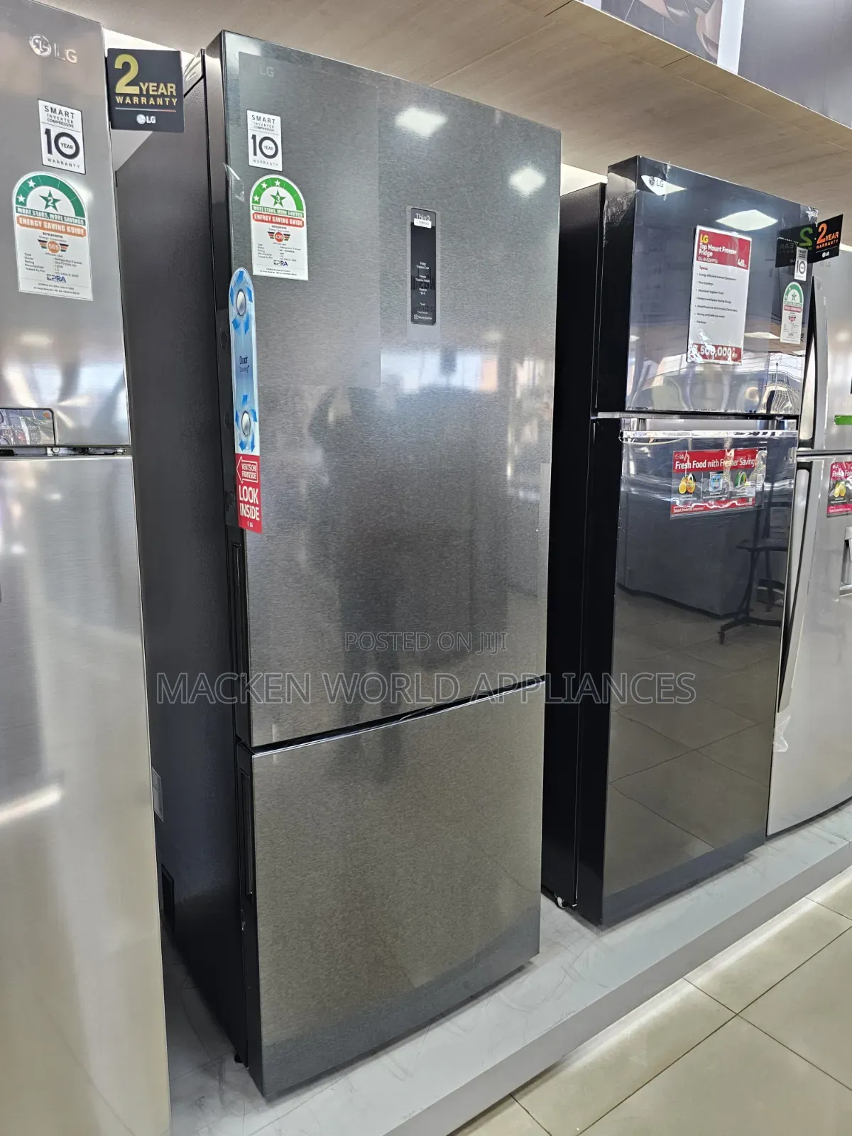 Lg 462(L), Bottom Freezer Refrigerator, Smart Inverter Compressor