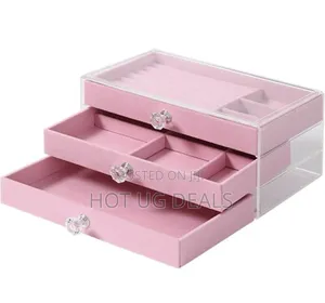 Three Layer Jewelry Storage Box Jewelry Holder - Multicolor