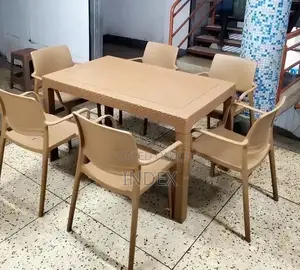 Plastic Table and Chairs Set for Restaurant/ Dining/ Cottages