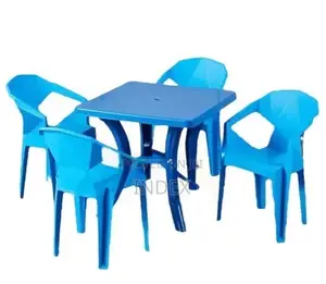 Plastic Outdoor Chairs and Table Set