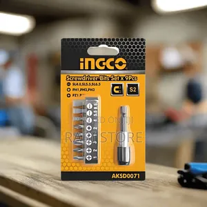 Ingco 9pcs Screwdriver Bits Set Quick Release Holder